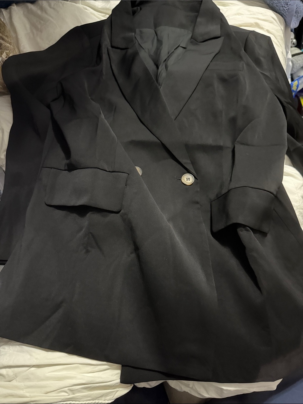 Classic Black Double-Breasted Blazer